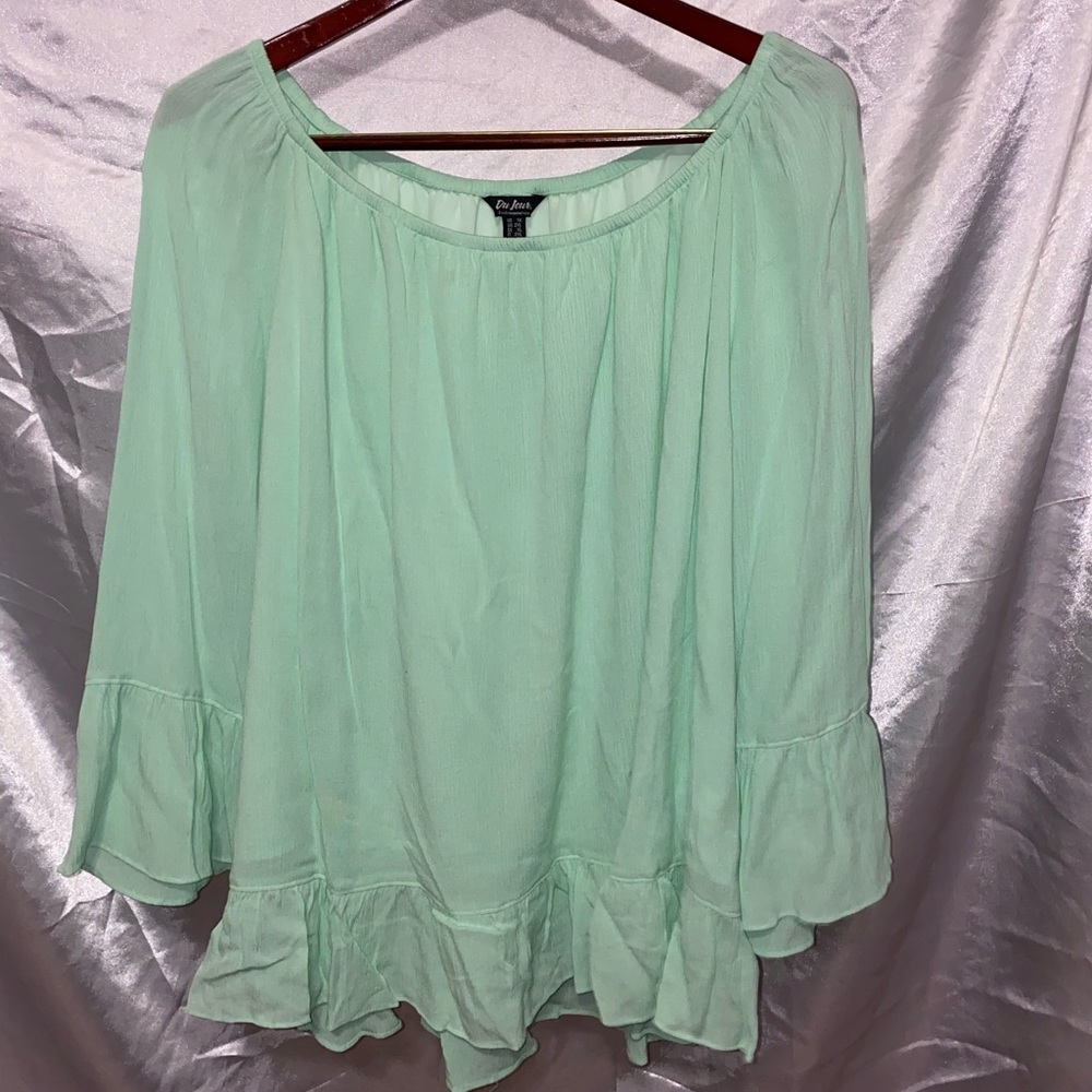 Mint green blouse